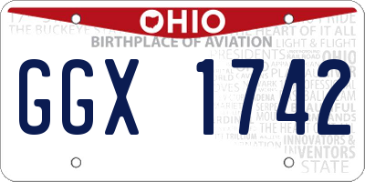 OH license plate GGX1742