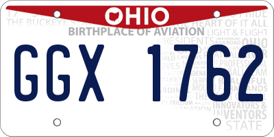 OH license plate GGX1762