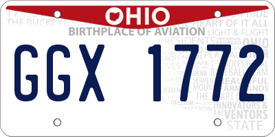 OH license plate GGX1772