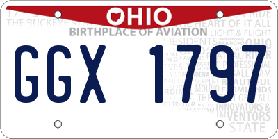 OH license plate GGX1797