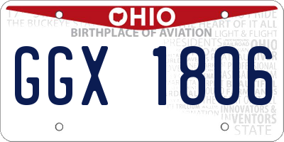 OH license plate GGX1806
