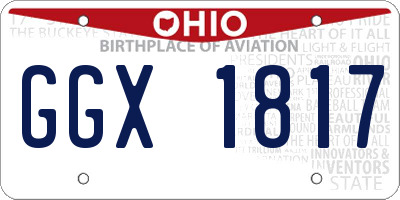 OH license plate GGX1817