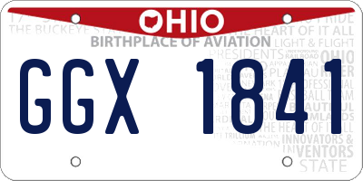 OH license plate GGX1841
