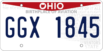 OH license plate GGX1845