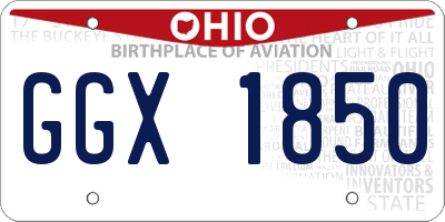 OH license plate GGX1850