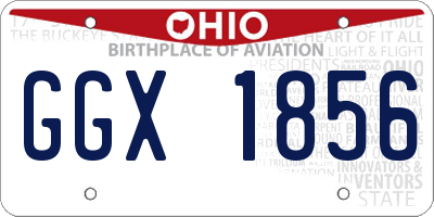 OH license plate GGX1856