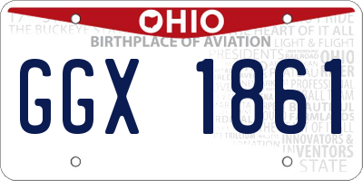 OH license plate GGX1861
