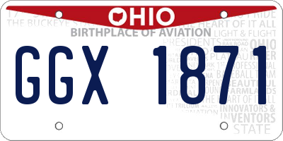 OH license plate GGX1871
