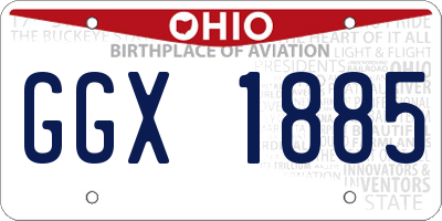 OH license plate GGX1885