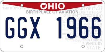 OH license plate GGX1966