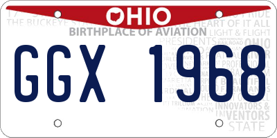 OH license plate GGX1968