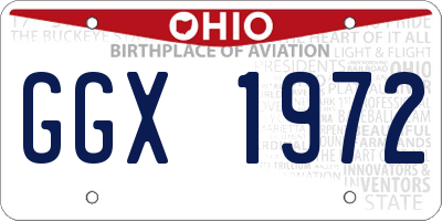 OH license plate GGX1972