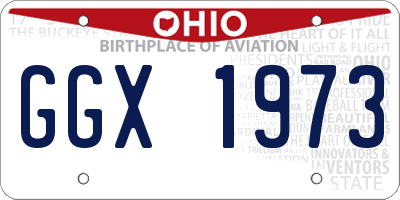 OH license plate GGX1973