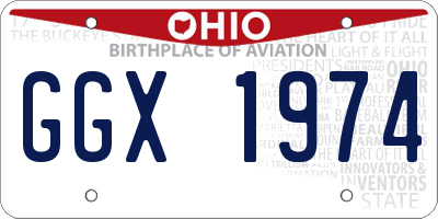 OH license plate GGX1974