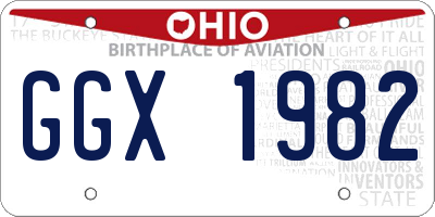 OH license plate GGX1982
