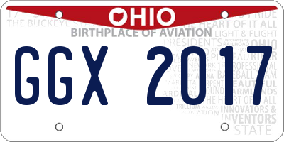 OH license plate GGX2017
