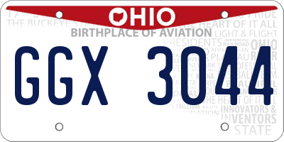 OH license plate GGX3044