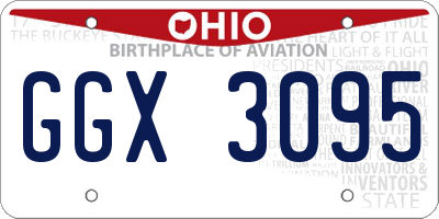 OH license plate GGX3095