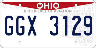 OH license plate GGX3129
