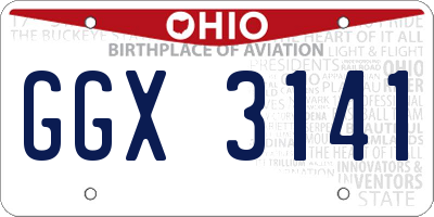 OH license plate GGX3141