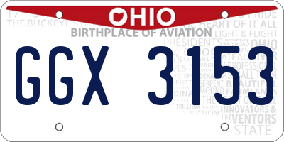 OH license plate GGX3153