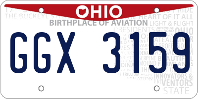 OH license plate GGX3159