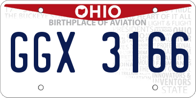 OH license plate GGX3166