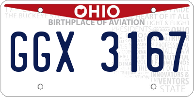 OH license plate GGX3167