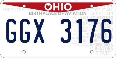 OH license plate GGX3176