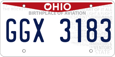 OH license plate GGX3183