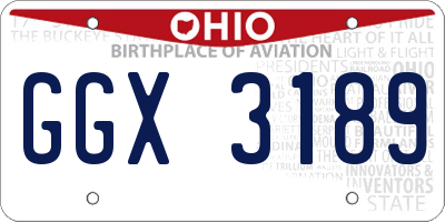 OH license plate GGX3189