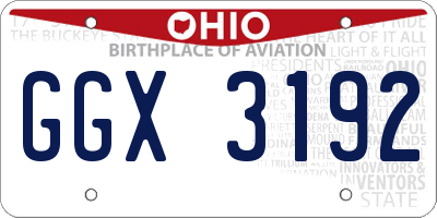 OH license plate GGX3192