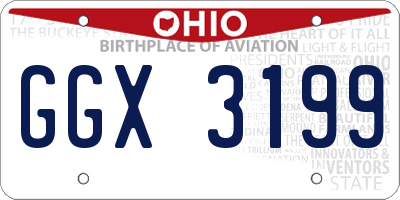 OH license plate GGX3199