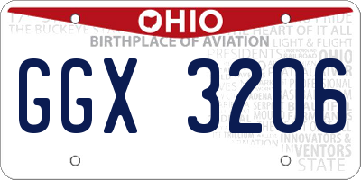 OH license plate GGX3206