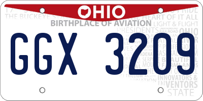 OH license plate GGX3209