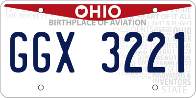 OH license plate GGX3221
