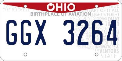 OH license plate GGX3264