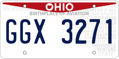 OH license plate GGX3271
