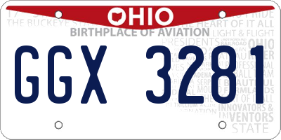 OH license plate GGX3281