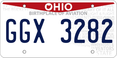 OH license plate GGX3282