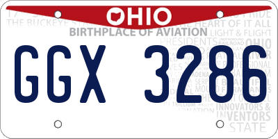 OH license plate GGX3286
