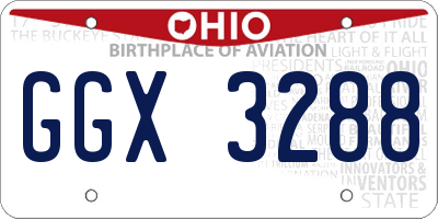 OH license plate GGX3288