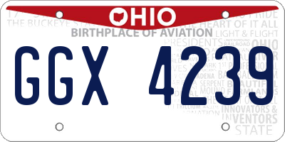 OH license plate GGX4239