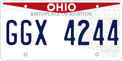 OH license plate GGX4244