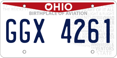 OH license plate GGX4261