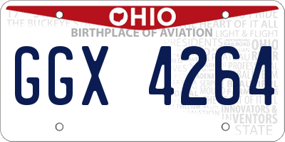 OH license plate GGX4264