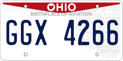 OH license plate GGX4266
