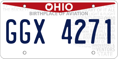 OH license plate GGX4271