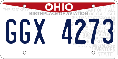 OH license plate GGX4273