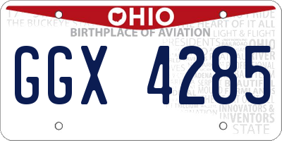 OH license plate GGX4285